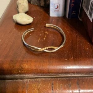 Sergio lub gold and silver cross bracelet